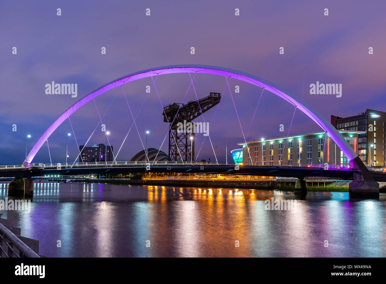Clyde Arc Bridge Glasgow Stock Photo Alamy
