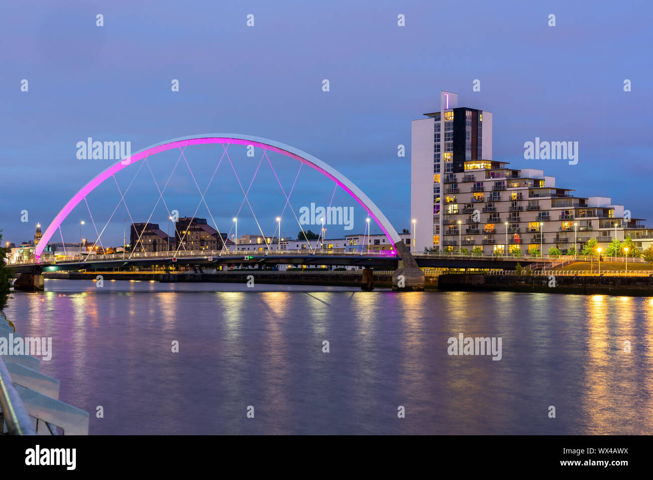 Clyde Arc Bridge Glasgow Stock Photo