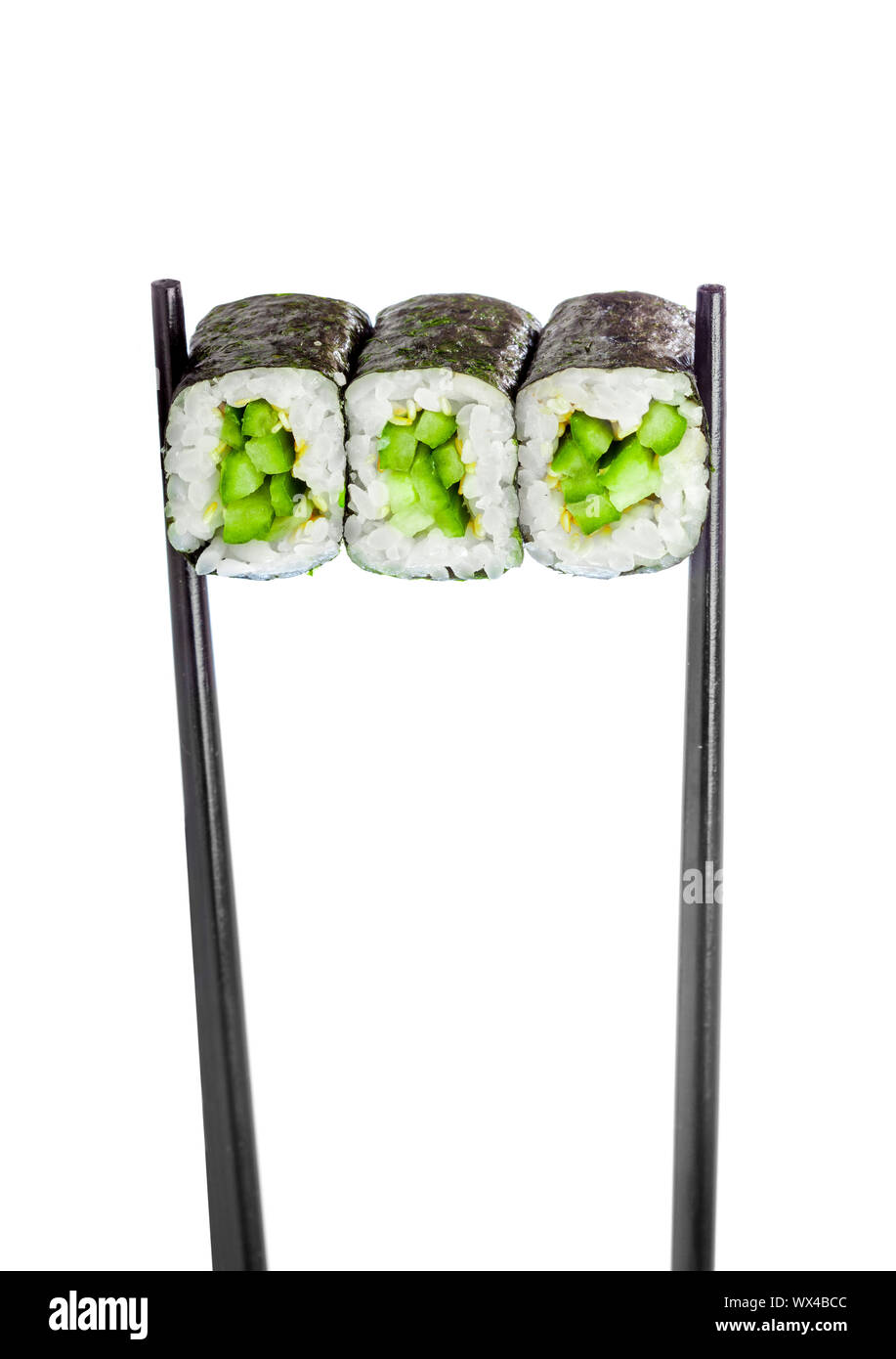 Kappa maki roll. Sushi Roll on a white background Stock Photo - Alamy