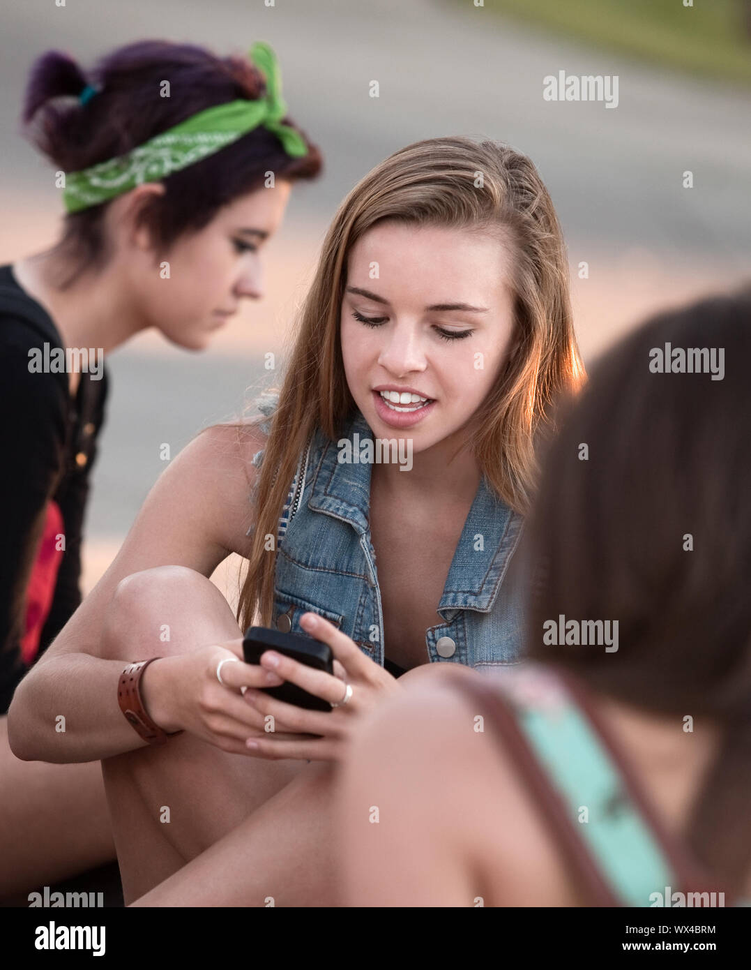 Girls teens blonde. Young Generation using Phones. How to talk to girls at Parties.