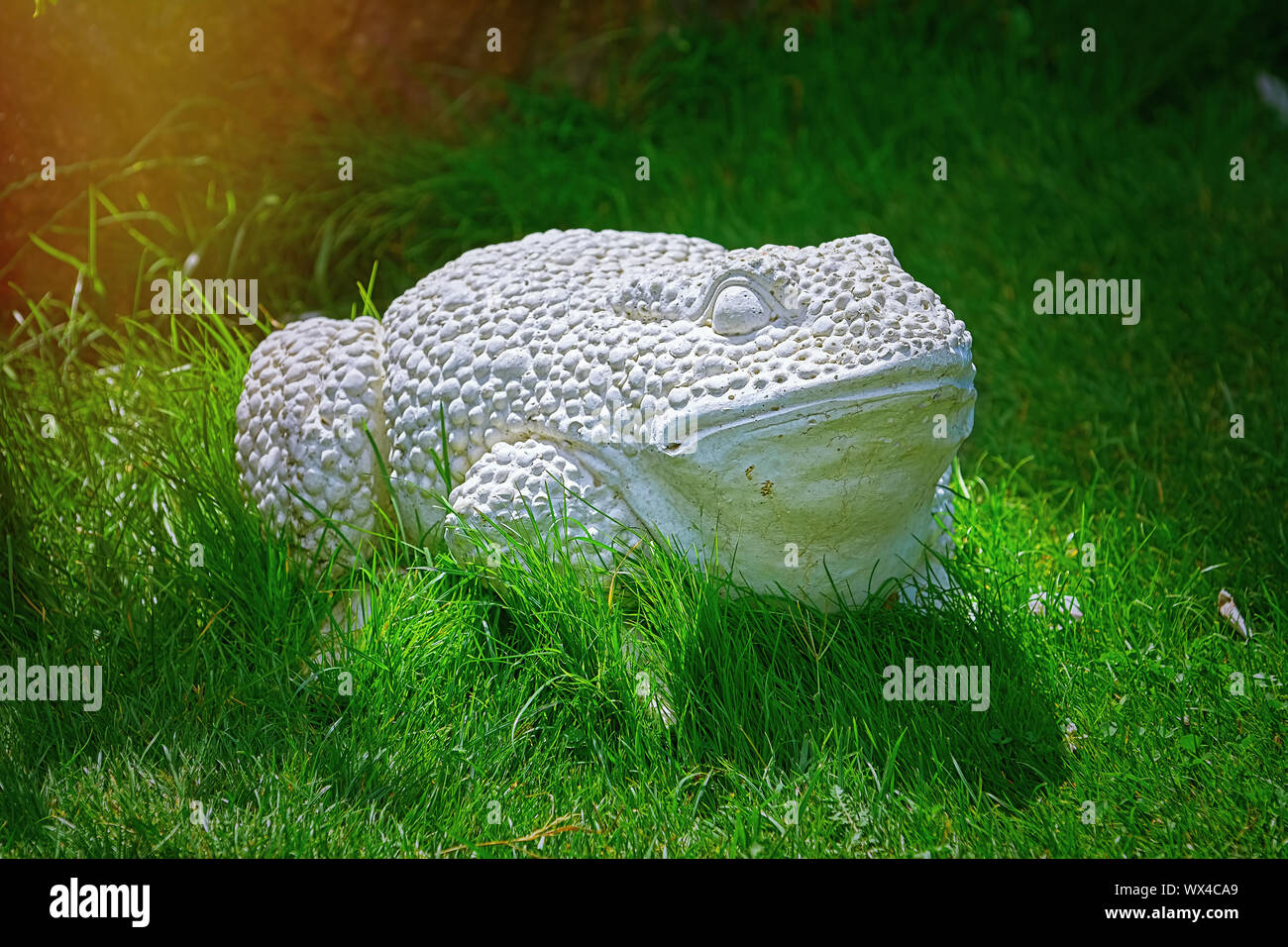 Outdoor Frog Statue Stock Photo Alamy
