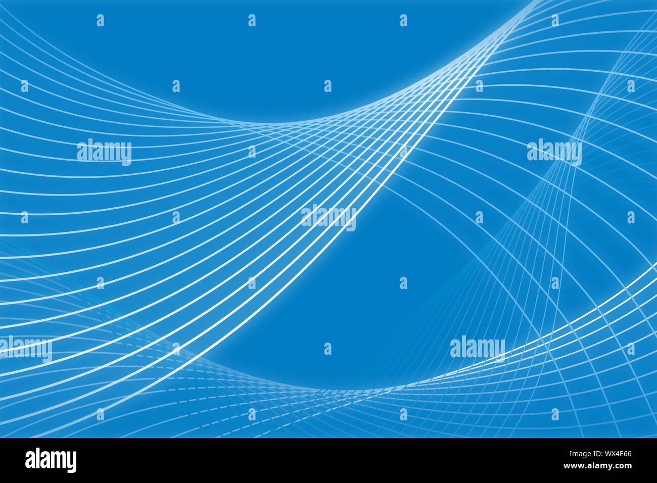 abstract blue waves tech background Stock Photo