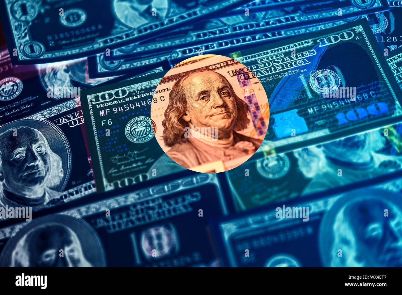 Dollars bills background. Close up cash money Stock Photo - Alamy