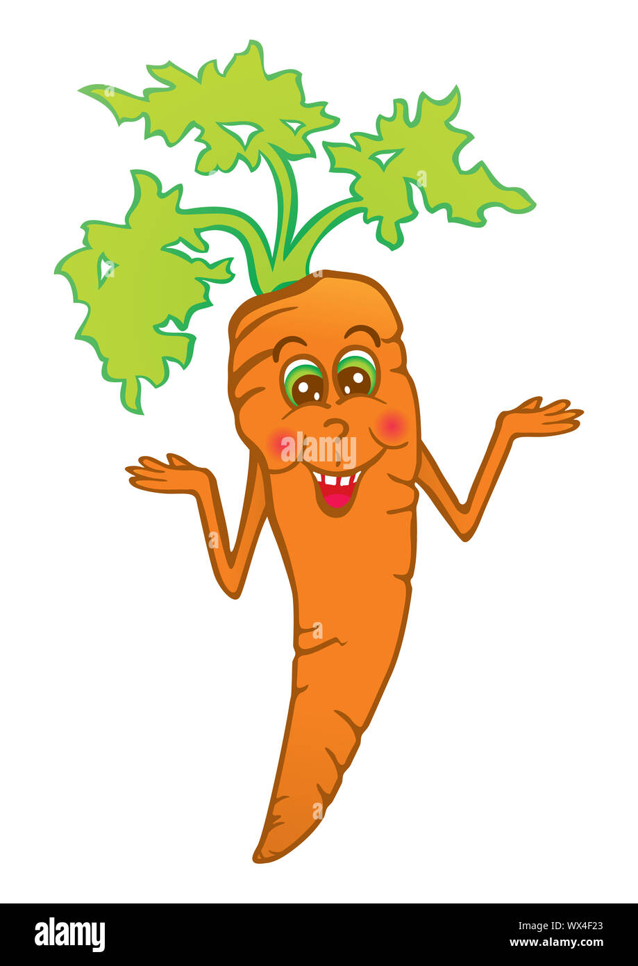 Smiling carrot Stock Photo