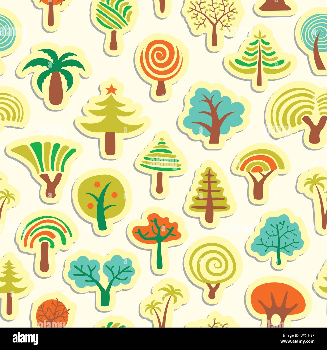 Seamless Nature Wallpaper Stock Vector Image & Art - Alamy