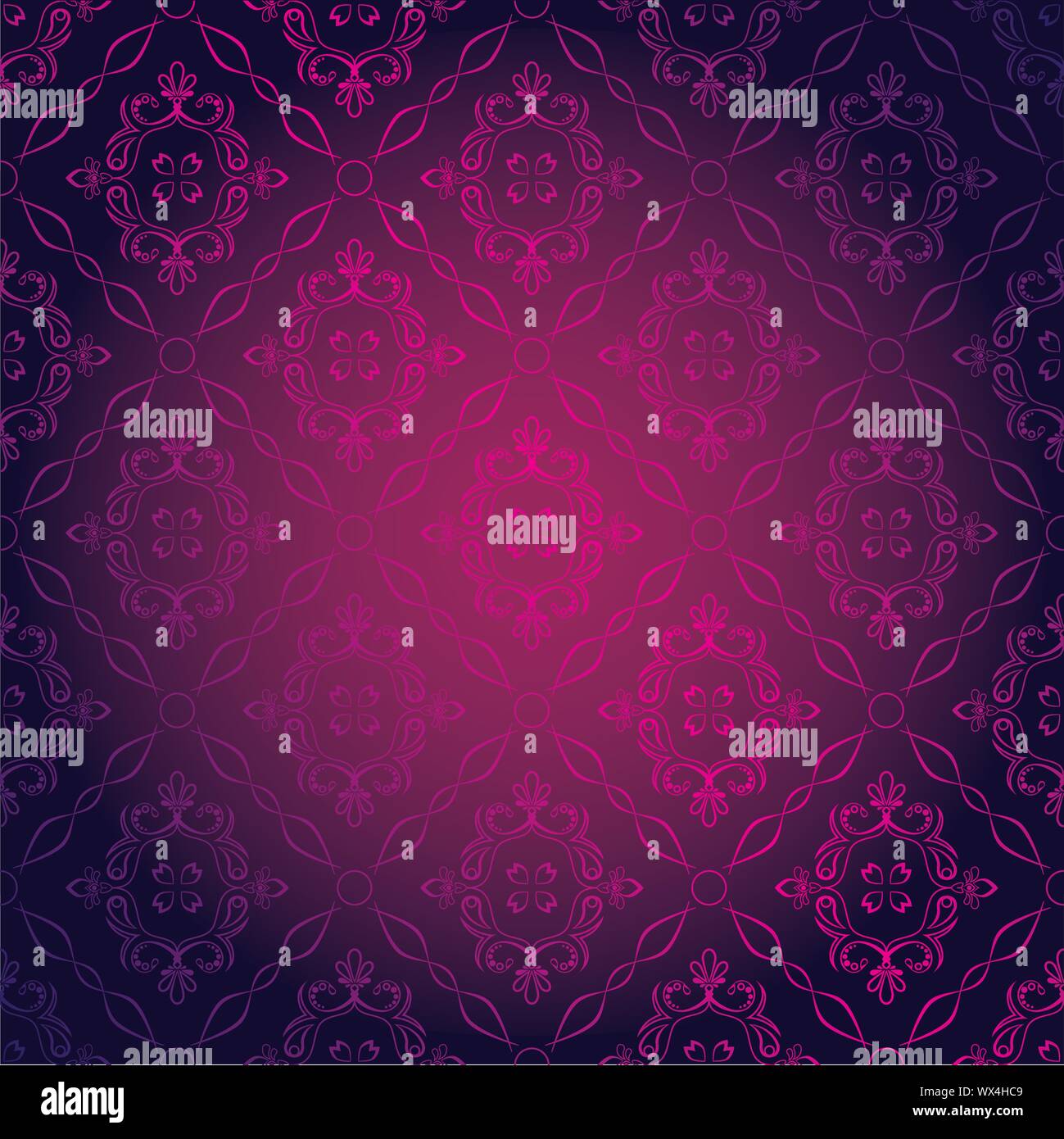 Seamless Damask Wallpaper Stock Vector Image & Art Alamy