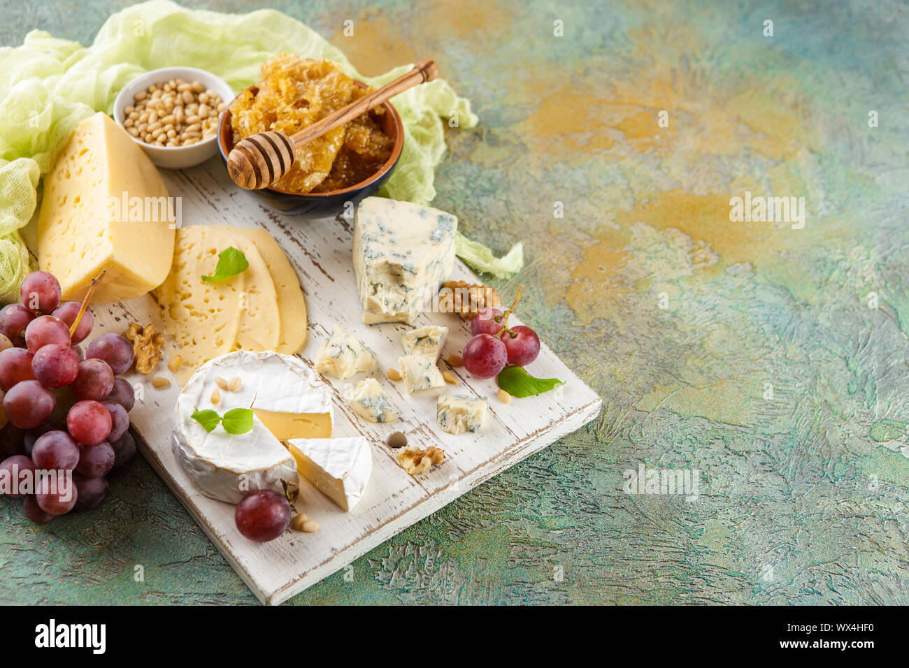 Cheese with nuts Stock Photo Alamy