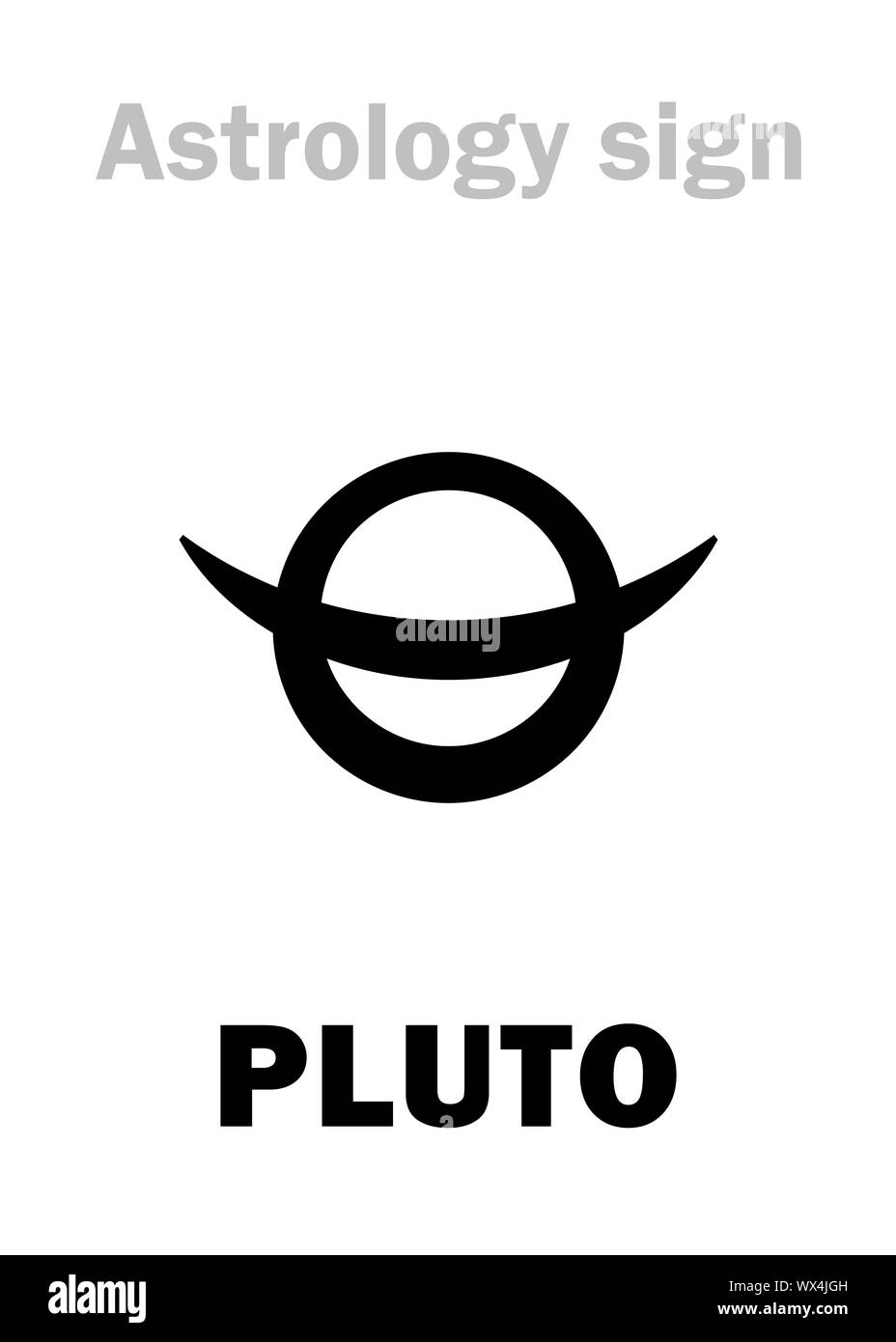 Astrology: planet PLUTO Stock Photo - Alamy