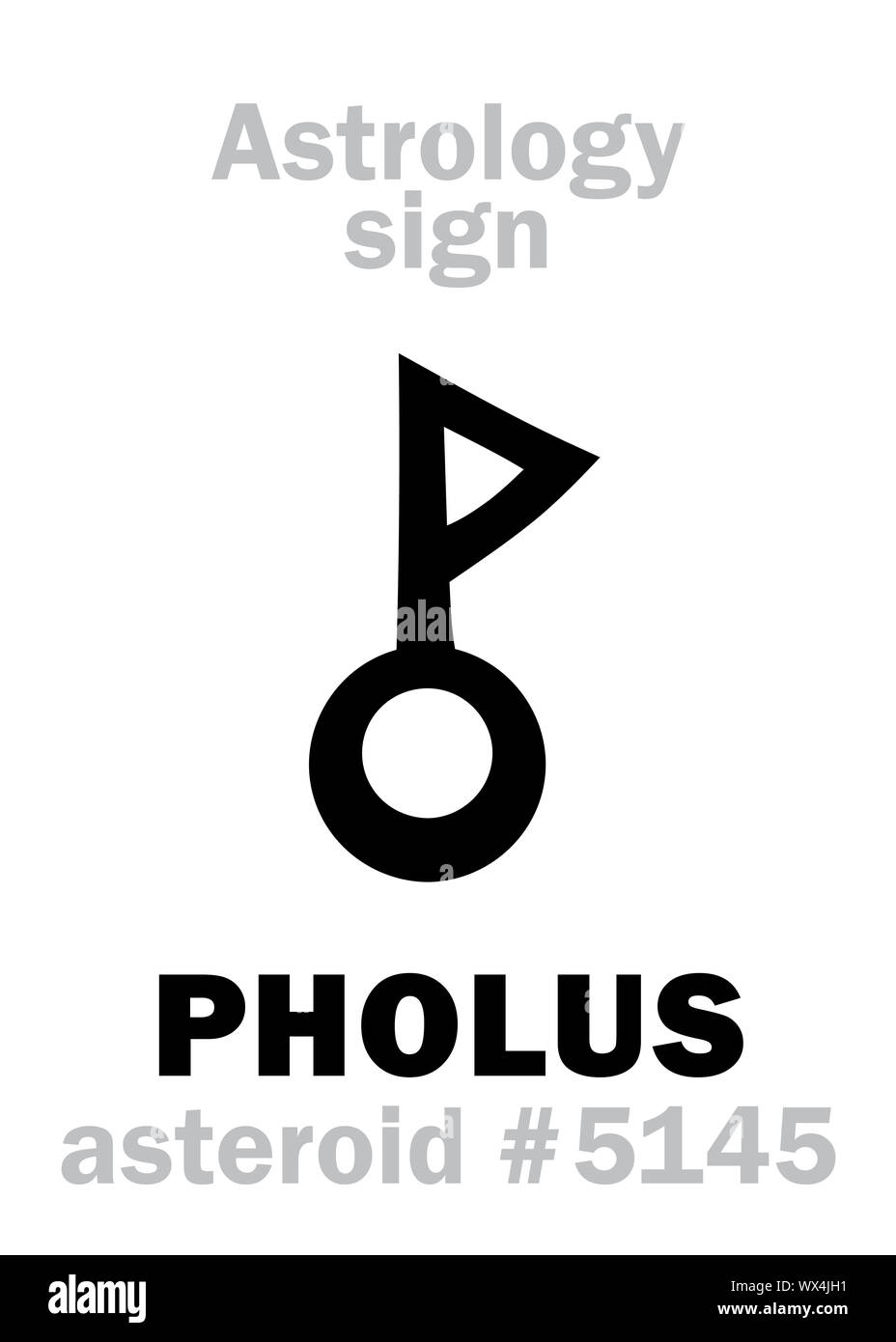 Astrology: asteroid PHOLUS Stock Photo