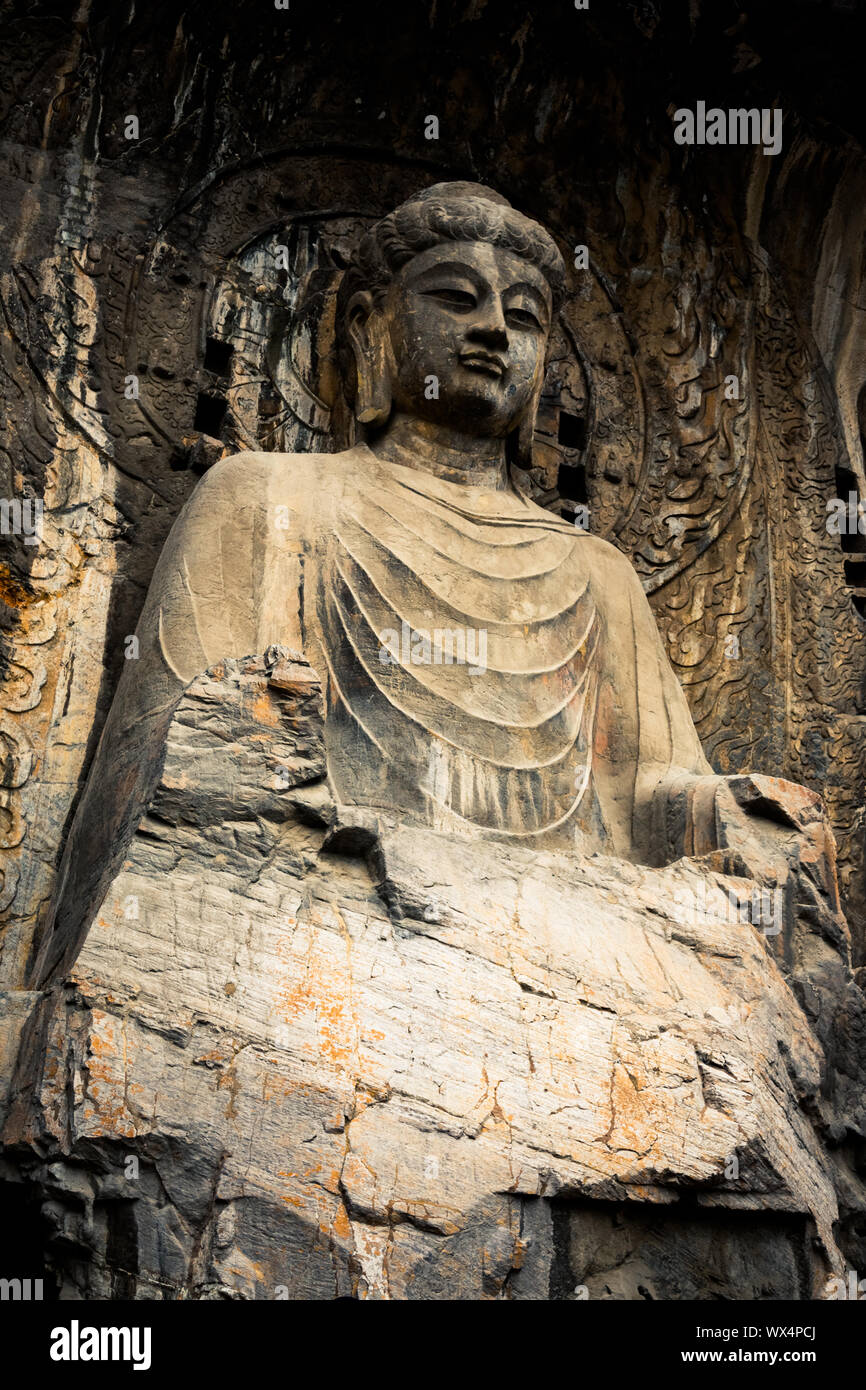 Buddhas in Yungang Caves,China Stock Photo