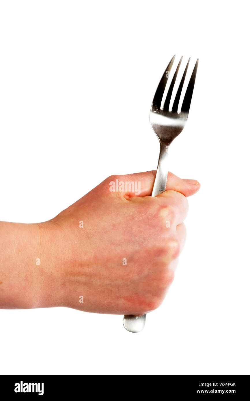 Fork in Hand Stock Photo Alamy