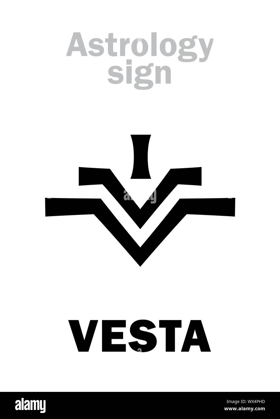 Astrology asteroid VESTA Stock Photo Alamy