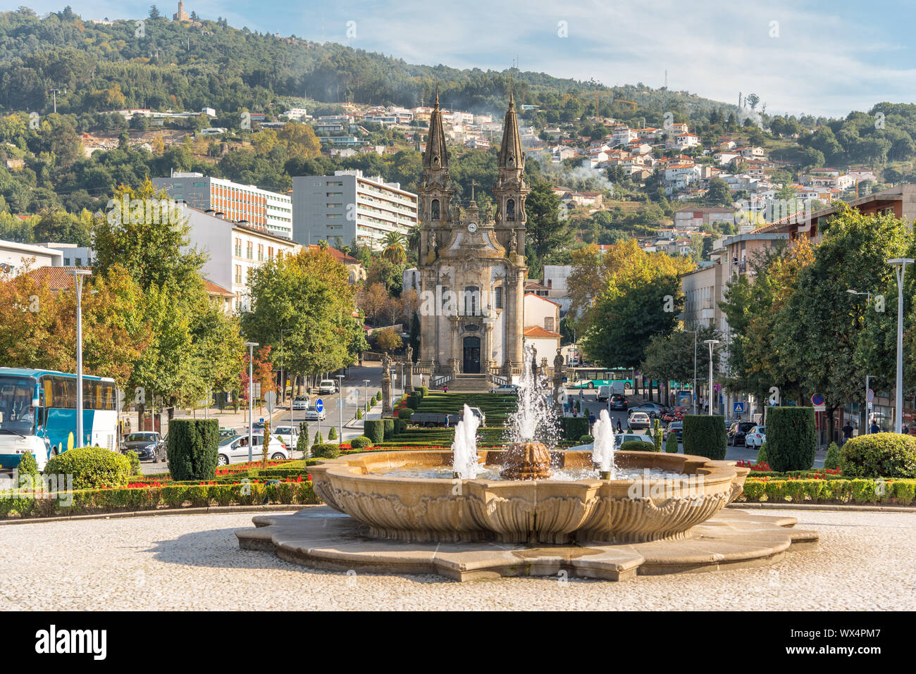 Rococo church in Guimarães Stock Photo