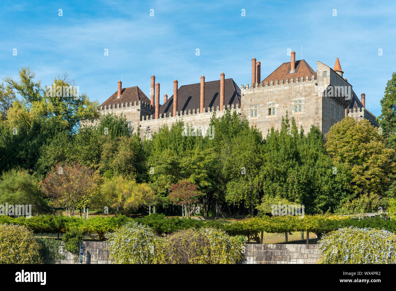 Palace of the Dukes of Braganza, a medieval estate in Guimarães, Portugal Stock Photo