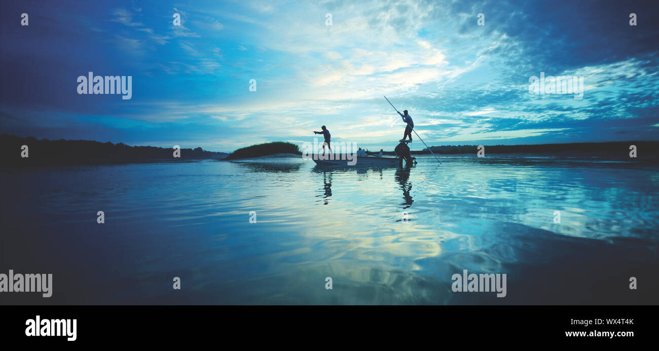 Two people fishing in boat hi-res stock photography and images - Alamy