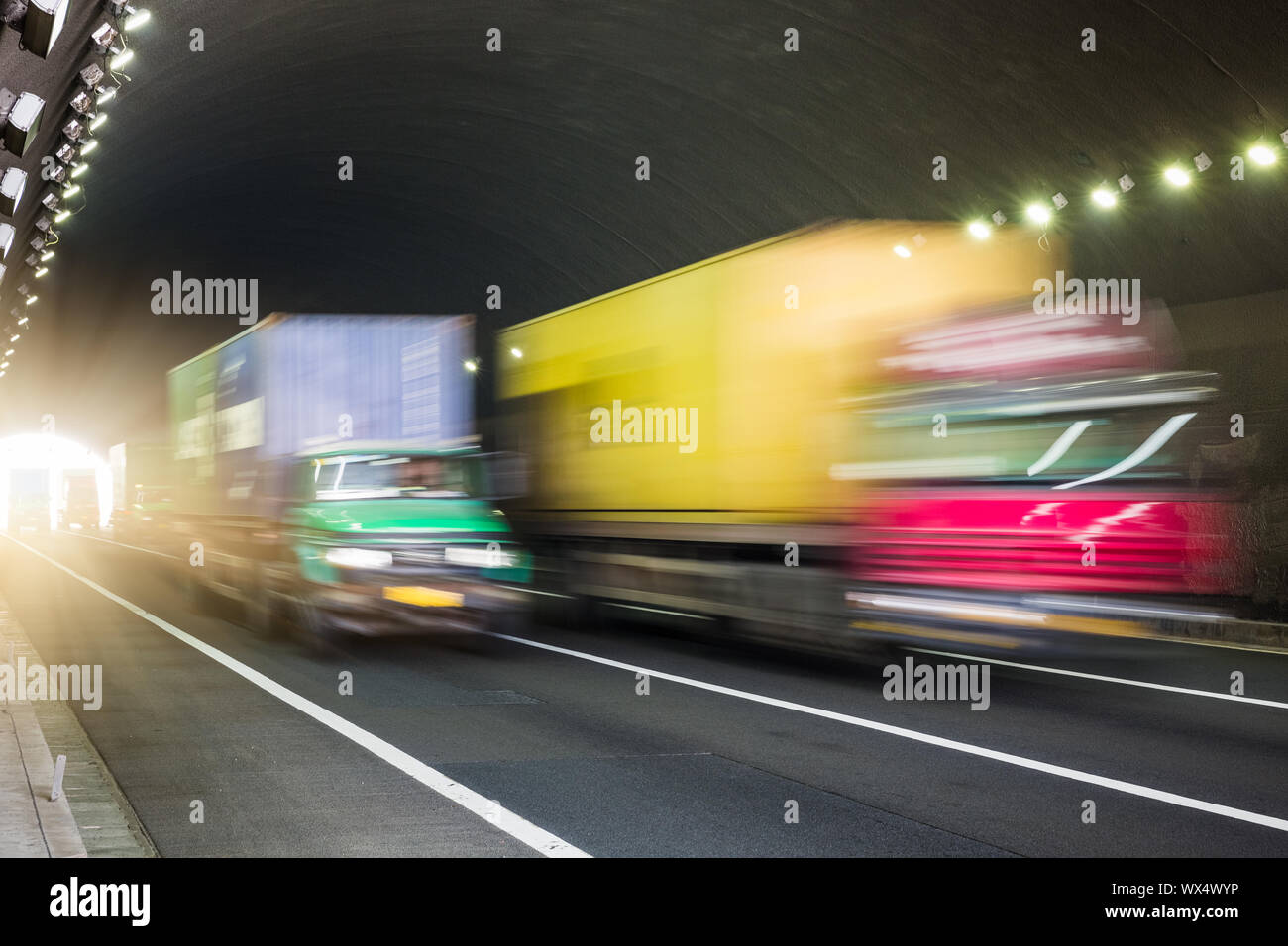 highway traffic -truck Stock Photo