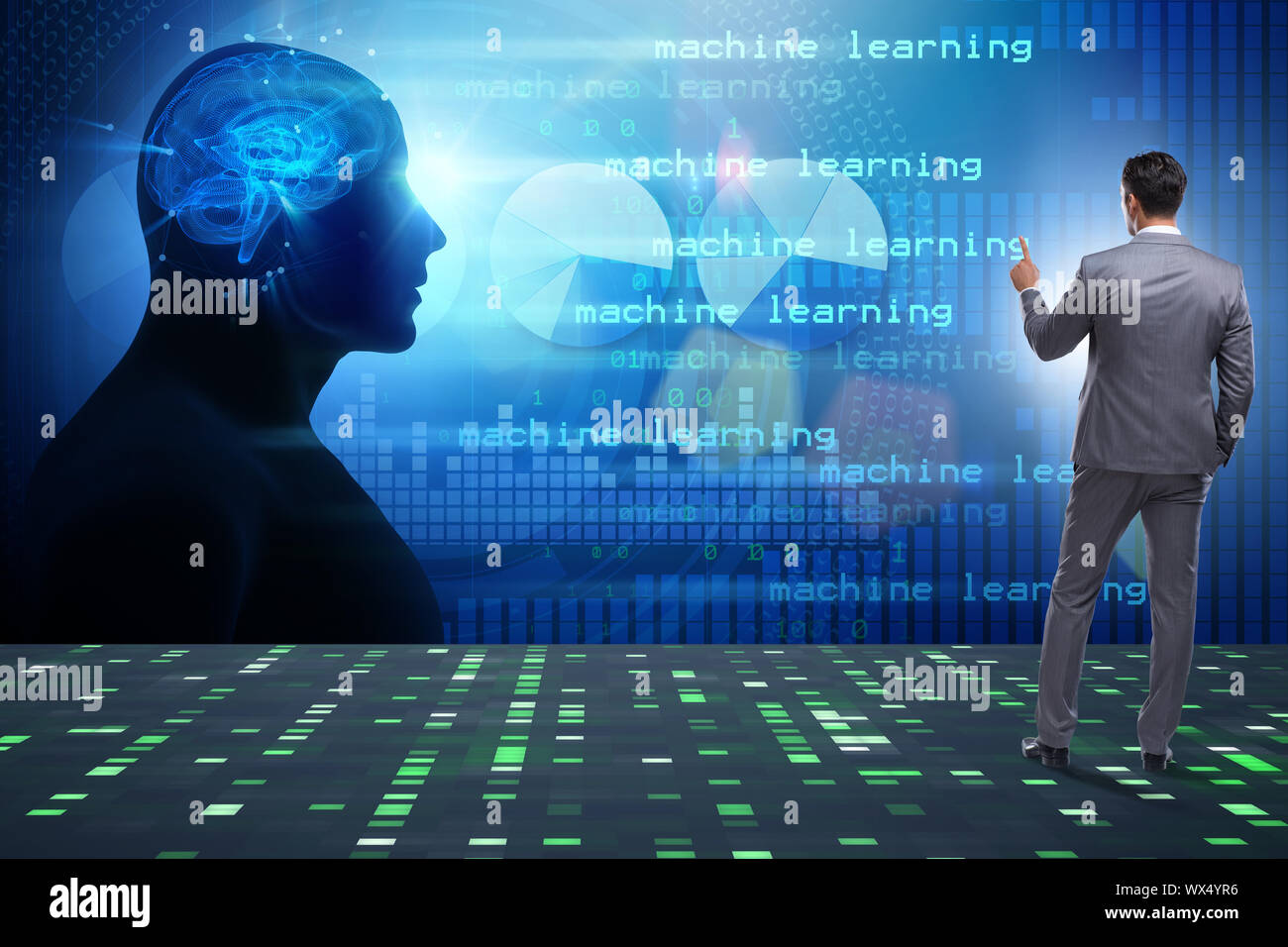 Cognitive computing and machine learning concept Stock Photo