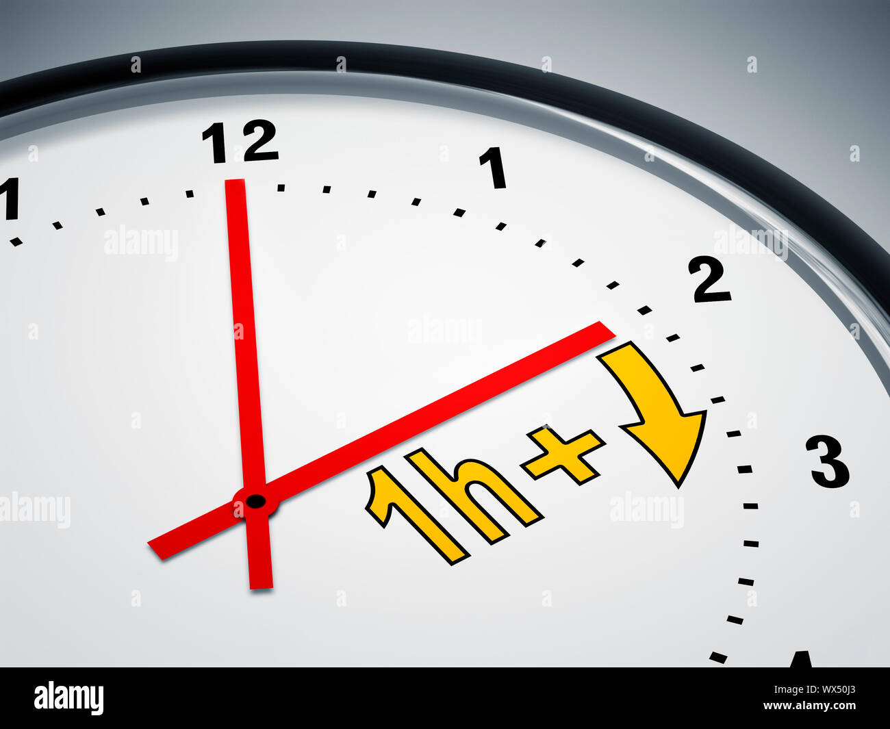An image of a nice clock showing daylight saving time Stock Photo Alamy