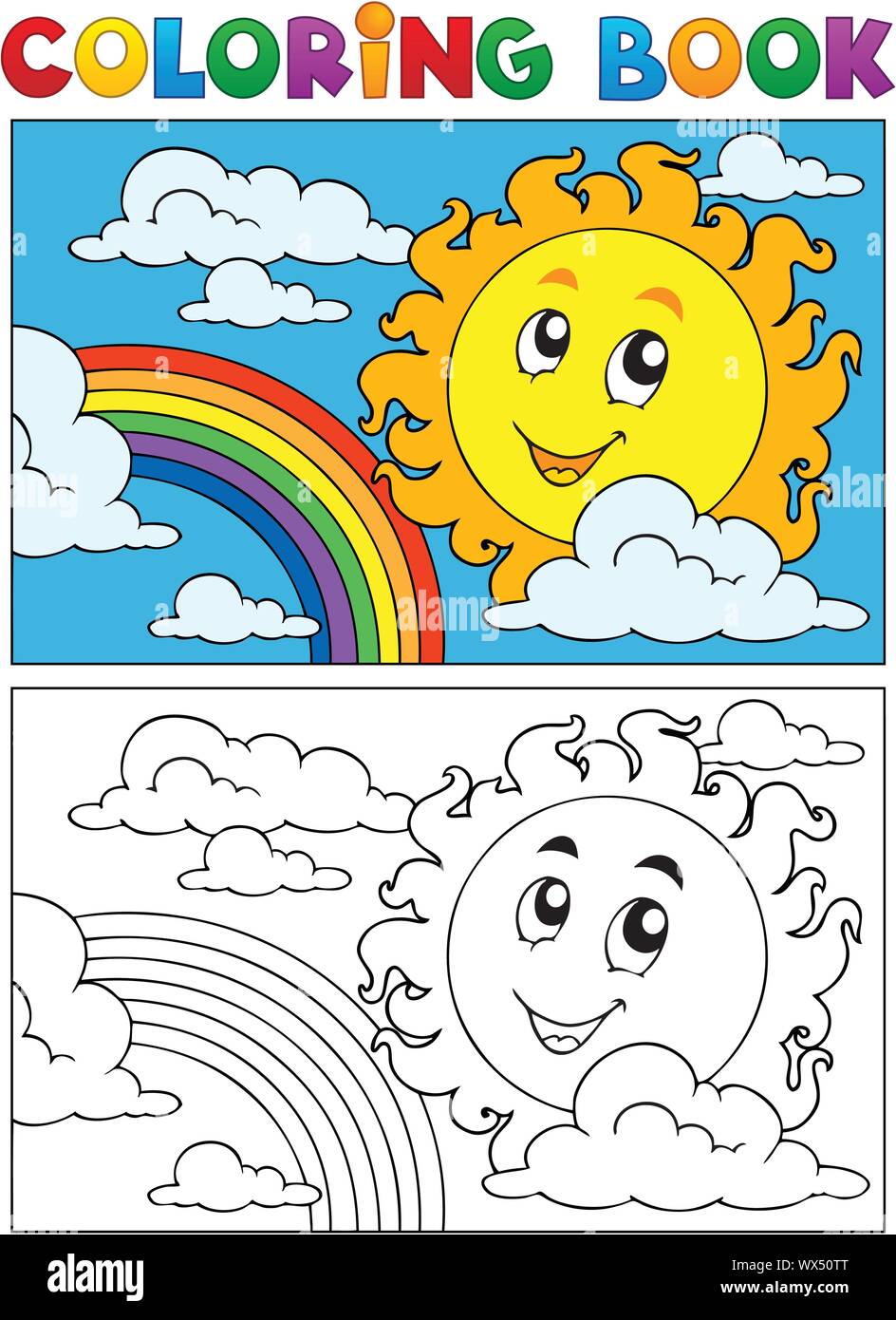 Coloring book summer image 1 Stock Vector Image & Art - Alamy