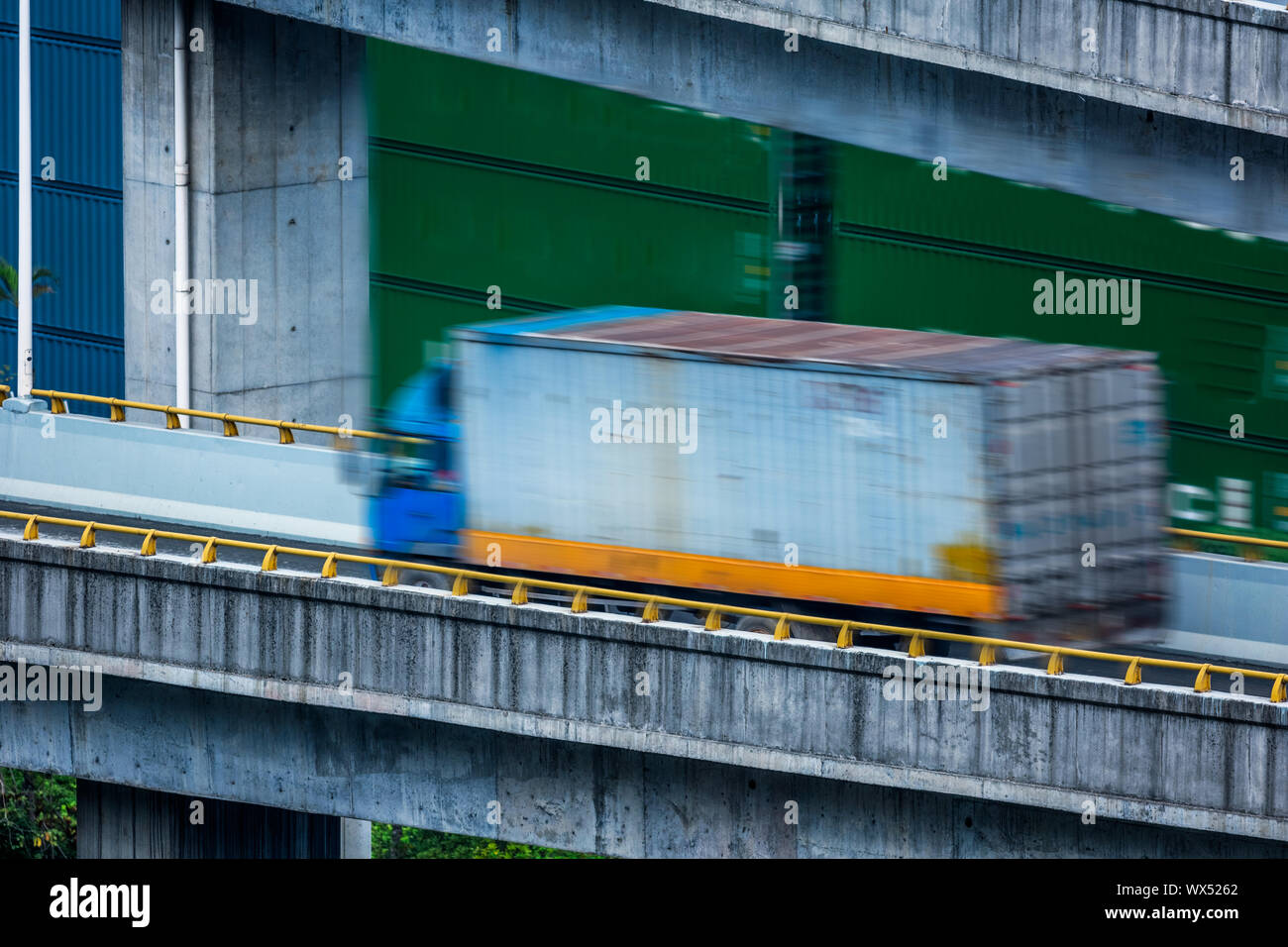 highway traffic -truck Stock Photo