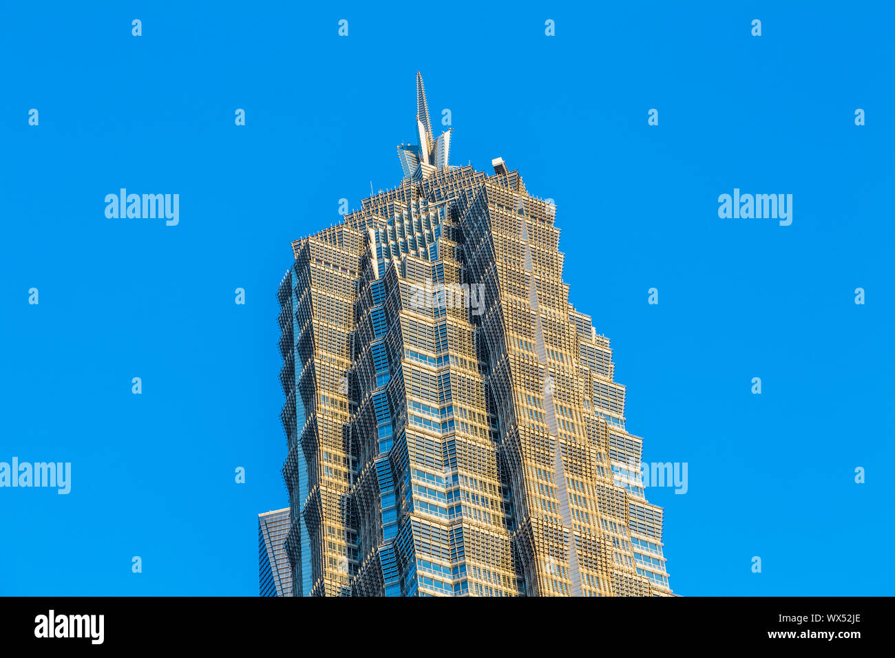 blue toned office building Stock Photo