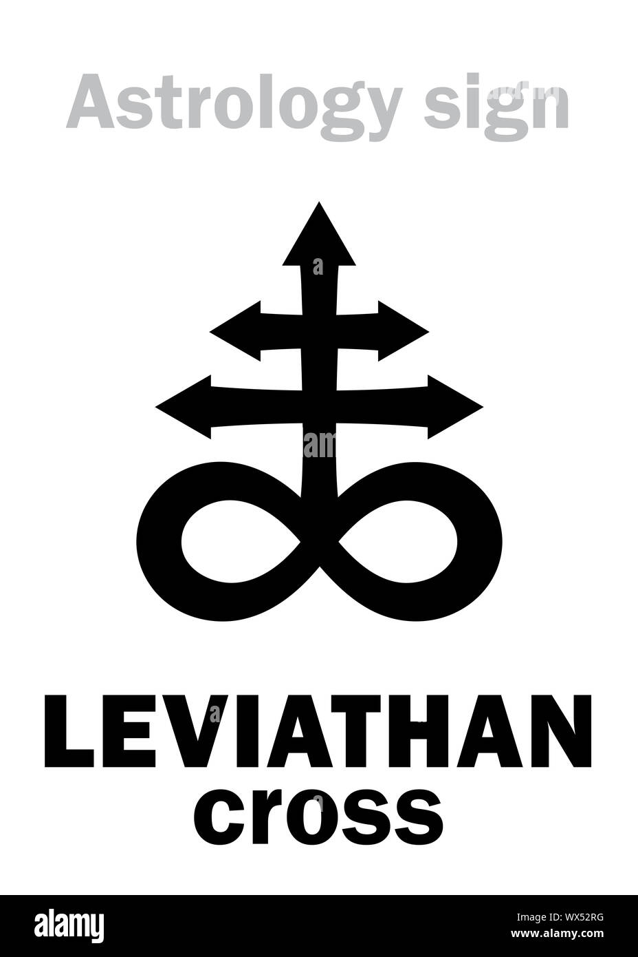 Astrology: LEVIATHAN (The Satanic cross Stock Photo - Alamy