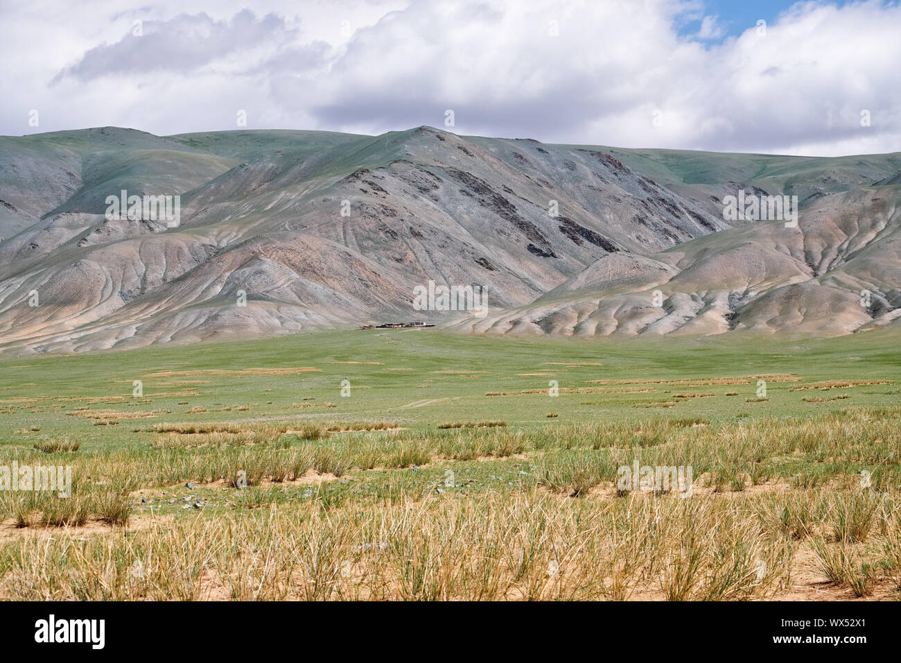 Mongolian mountain natural landscapes near lake Tolbo-Nuur in north Mongolia Stock Photo
