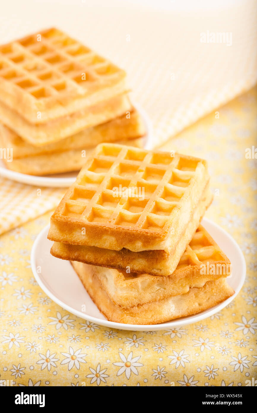 Sweet waffle Stock Photo