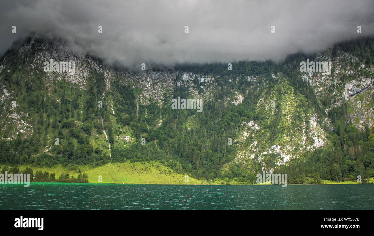 Alps Germany lake and clouds Stock Photo
