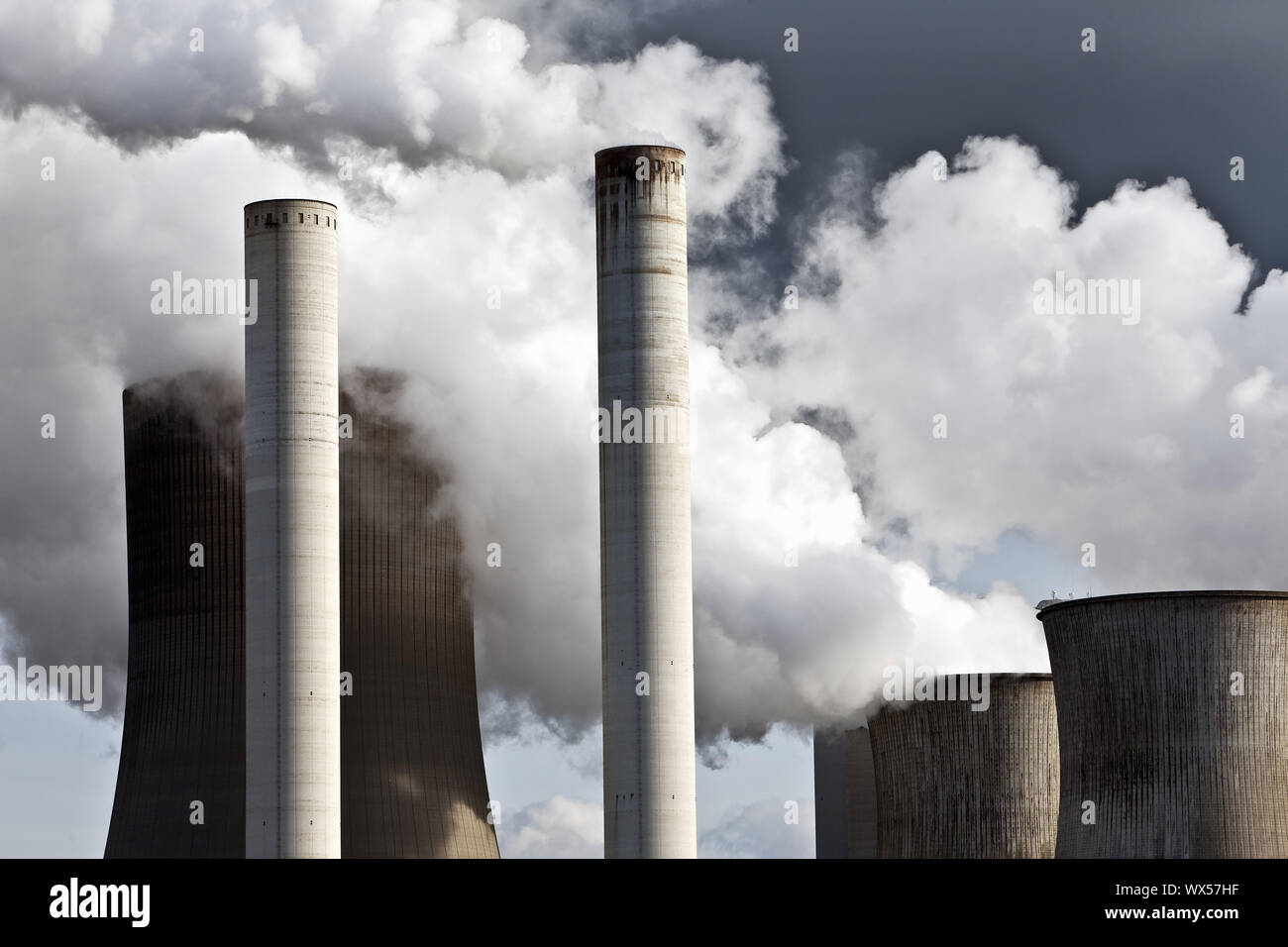 Niederaussem lignite-fired power plant, coal phase-out, Bergheim, Germany, Europe Stock Photo