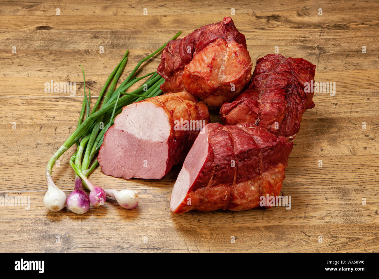 Ham And Onion Stock Photo Alamy