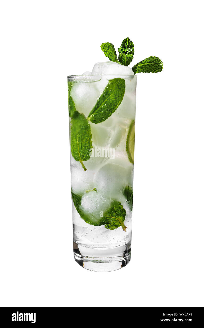 mojito, alcohol, isolated, spiter, rum, drink, white background, Cool, Stock Photo
