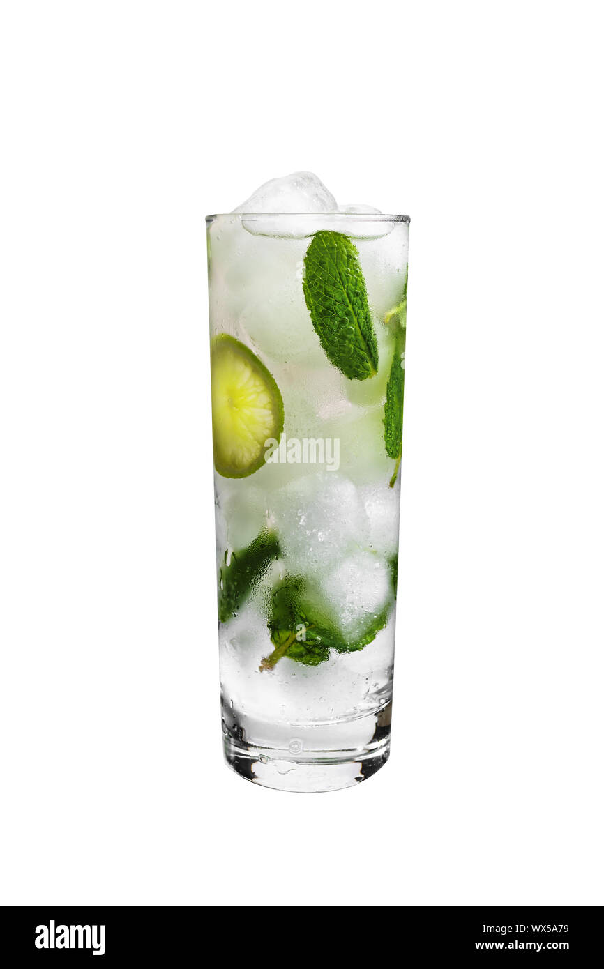 mojito, alcohol, isolated, spiter, rum, drink, white background, Cool, Stock Photo