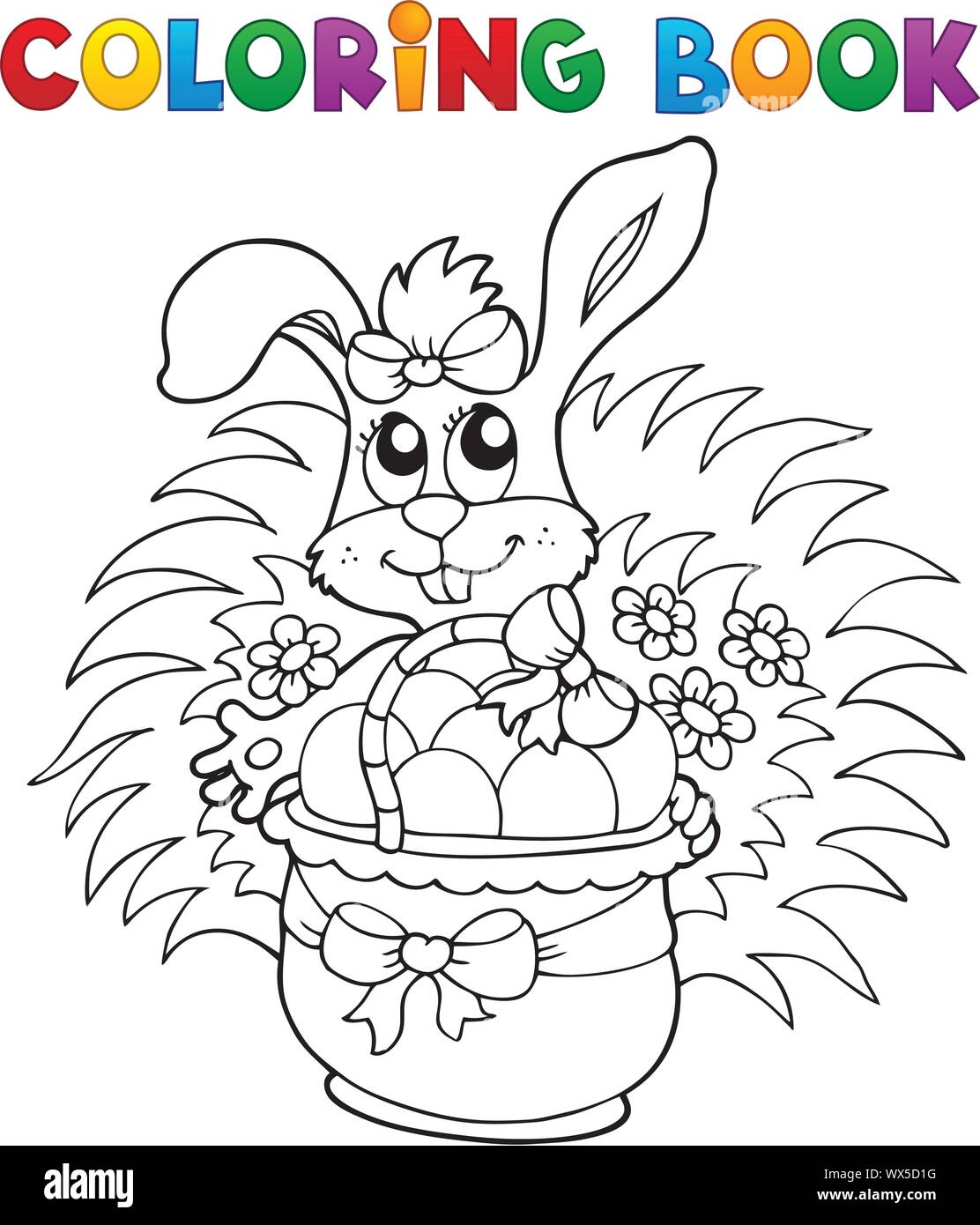 Coloring book with Easter theme 9 Stock Vector Image &amp; Art - Alamy