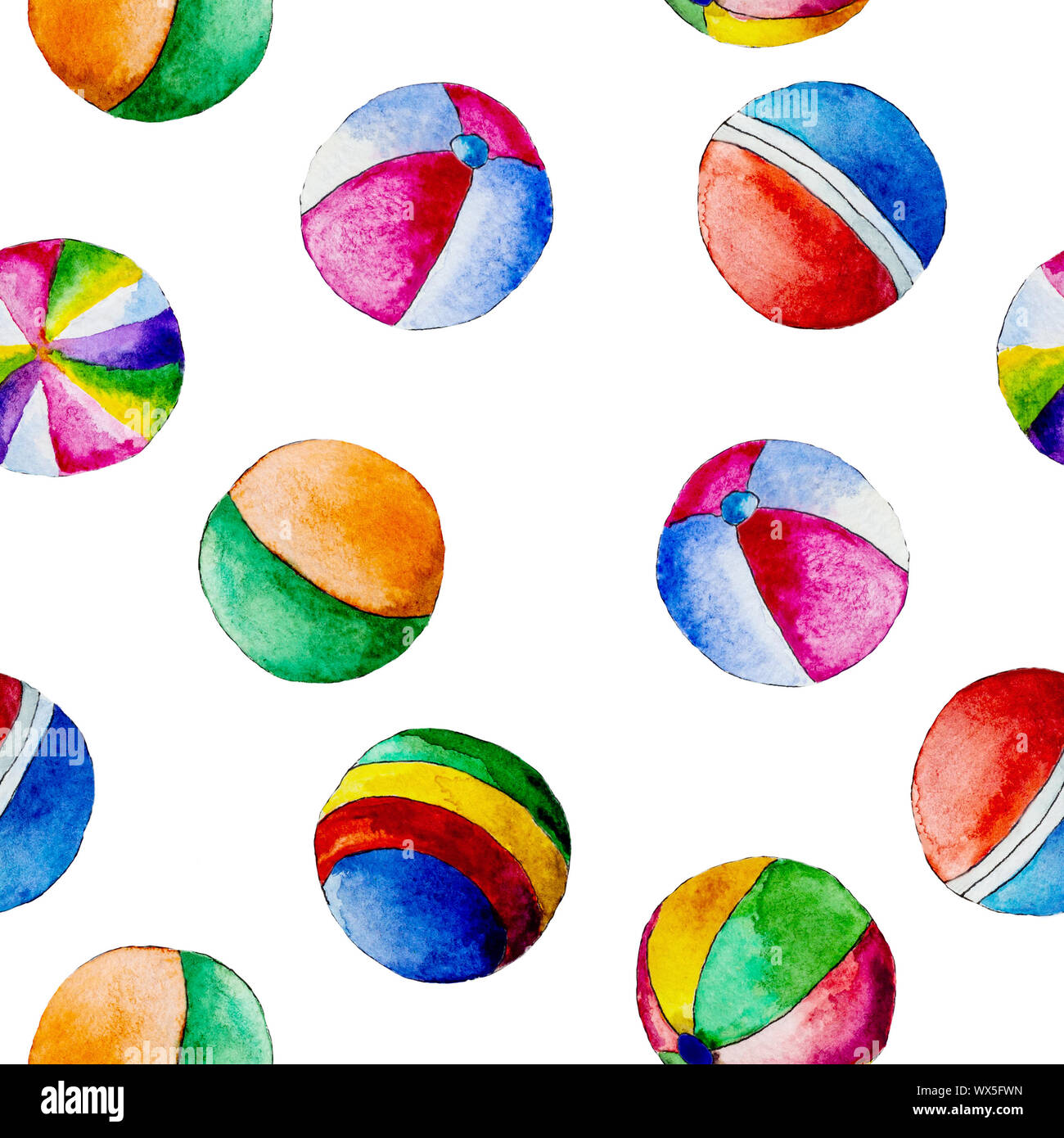 Seamless background with beach balls Stock Photo Alamy