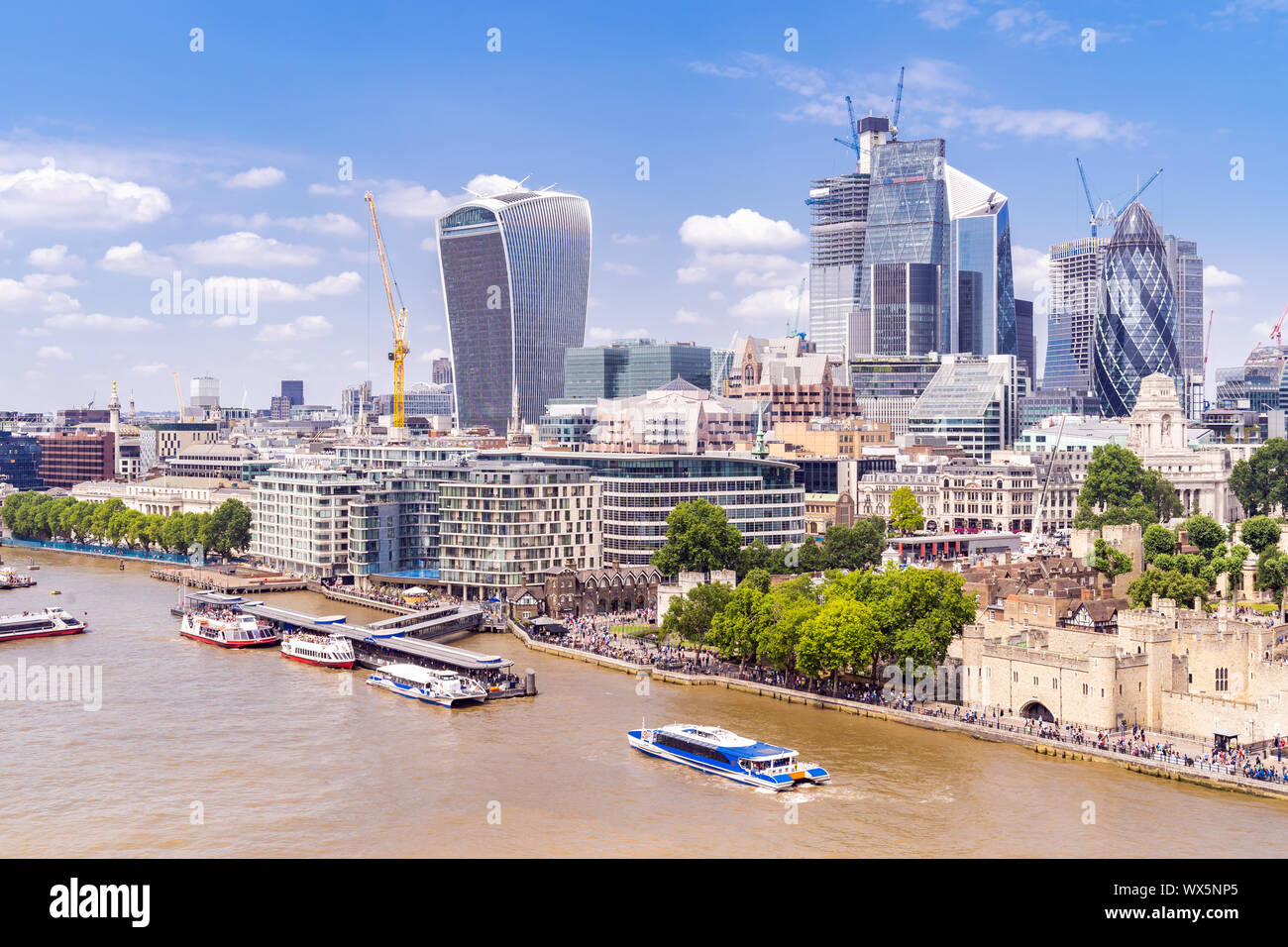 Downtown district london aerial hi-res stock photography and images - Alamy