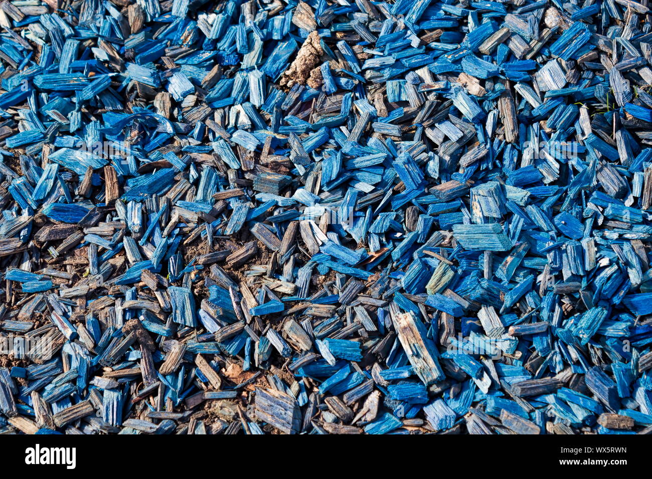 Blue pieces of wood Stock Photo