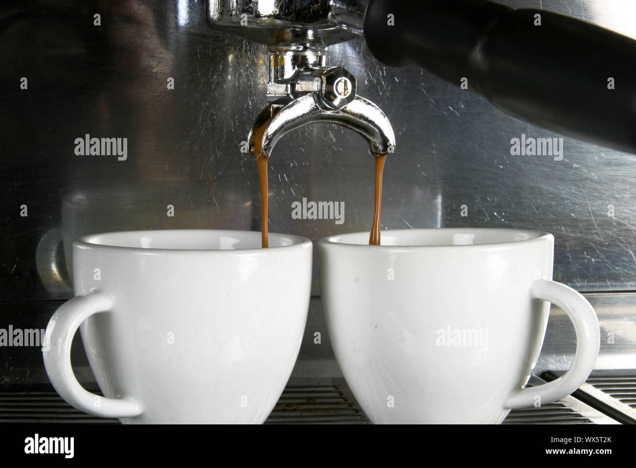 Two Cups Espresso Stock Photo