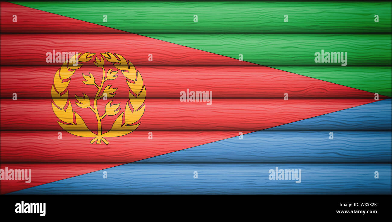 Flag of Eritrea, background wood Stock Photo - Alamy