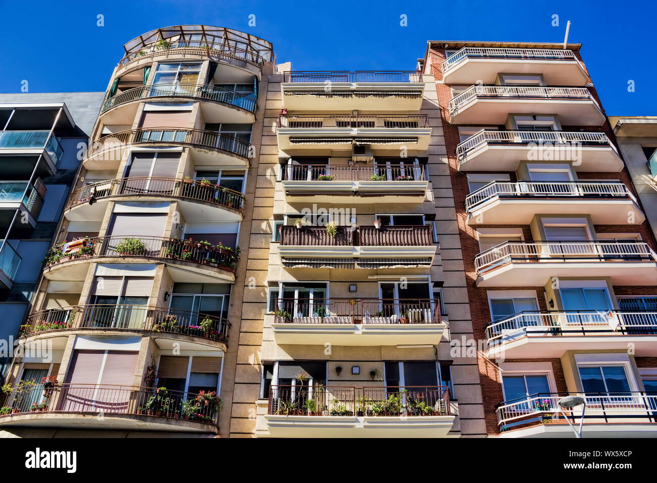 Barcelona, Renovated residential house Stock Photo