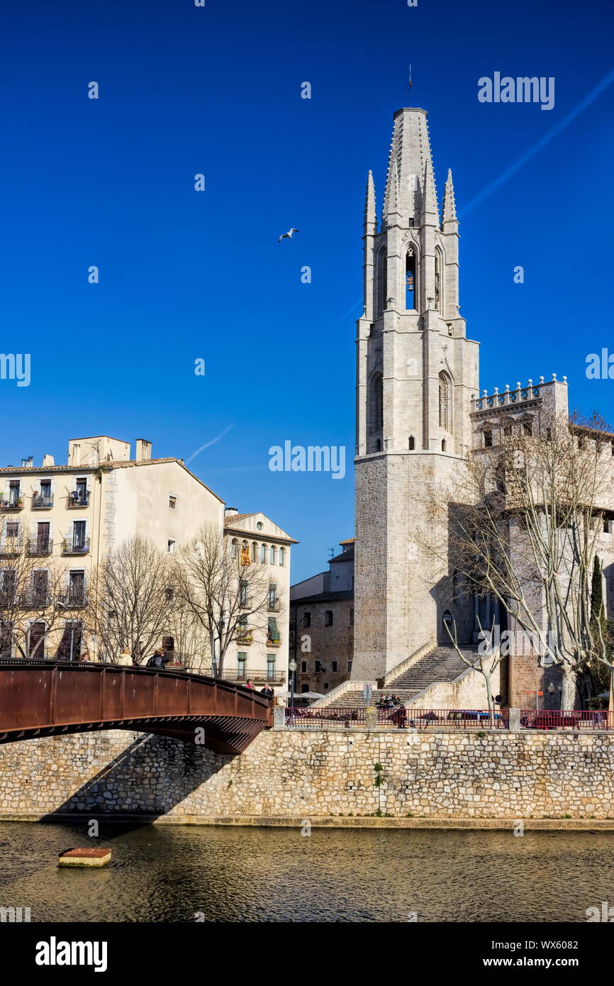 Girona, Sant Feliu Stock Photo