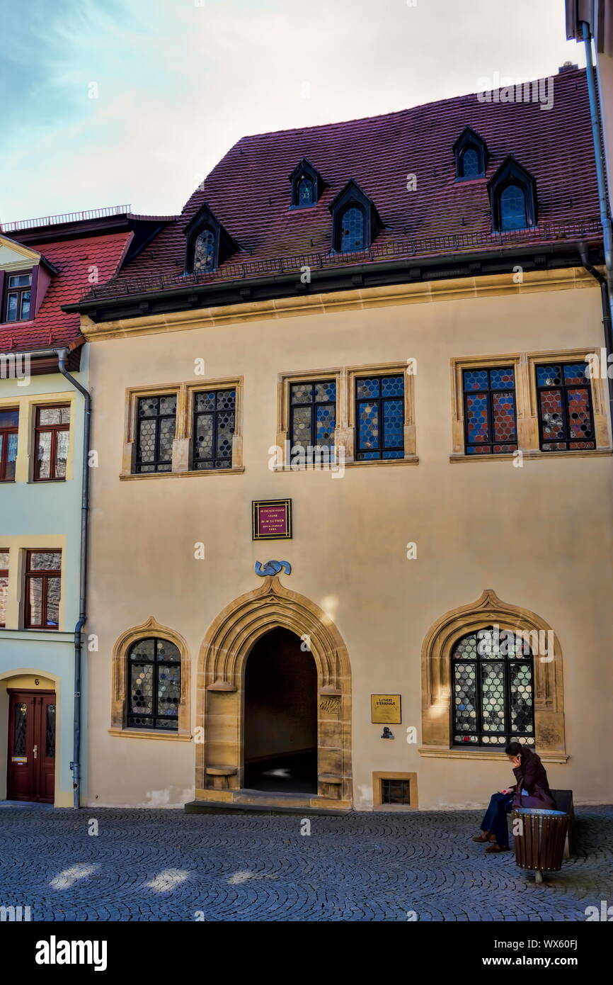 Eisleben, Luther's dying house Stock Photo