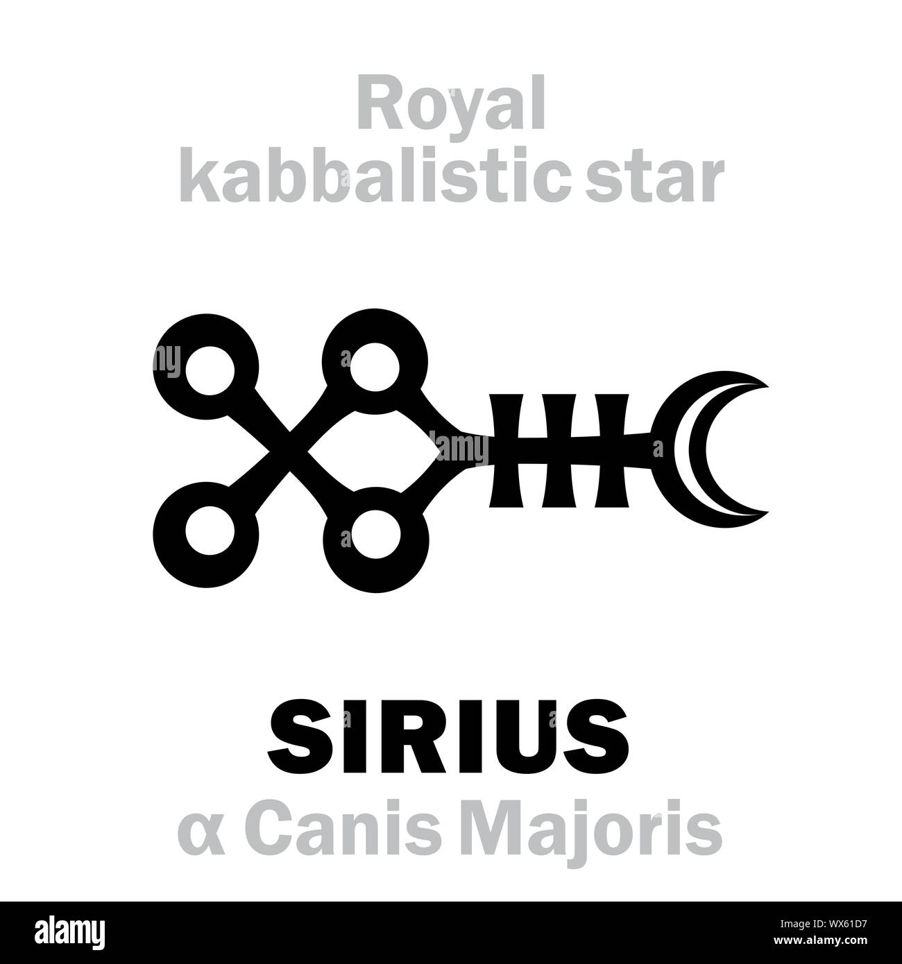 Astrology: SIRIUS (The Royal Behenian kabbalistic star) Stock Photo