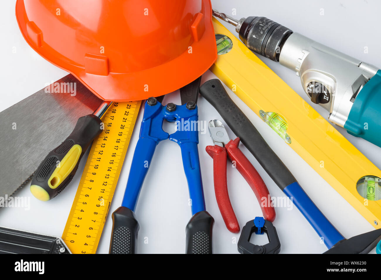 Different construction tools Stock Photo Alamy