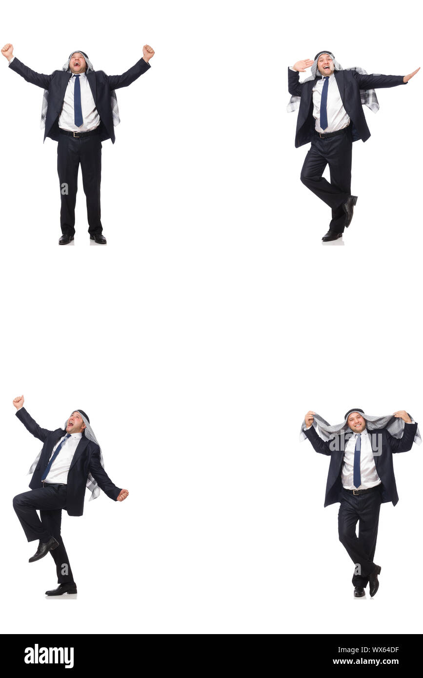 Arab businessman in suit isolated on white Stock Photo - Alamy