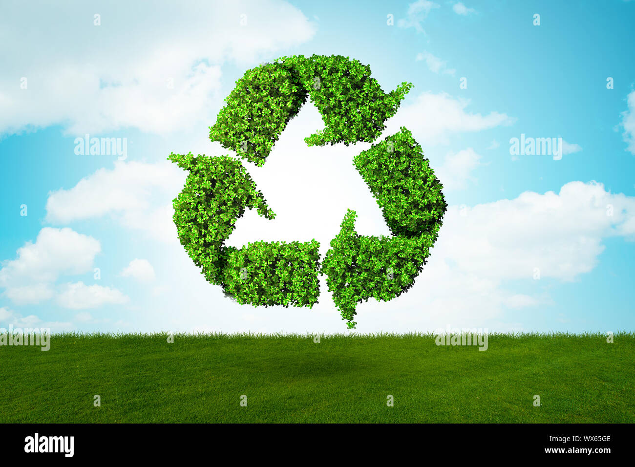 Concept of recycling - 3d rendering Stock Photo - Alamy
