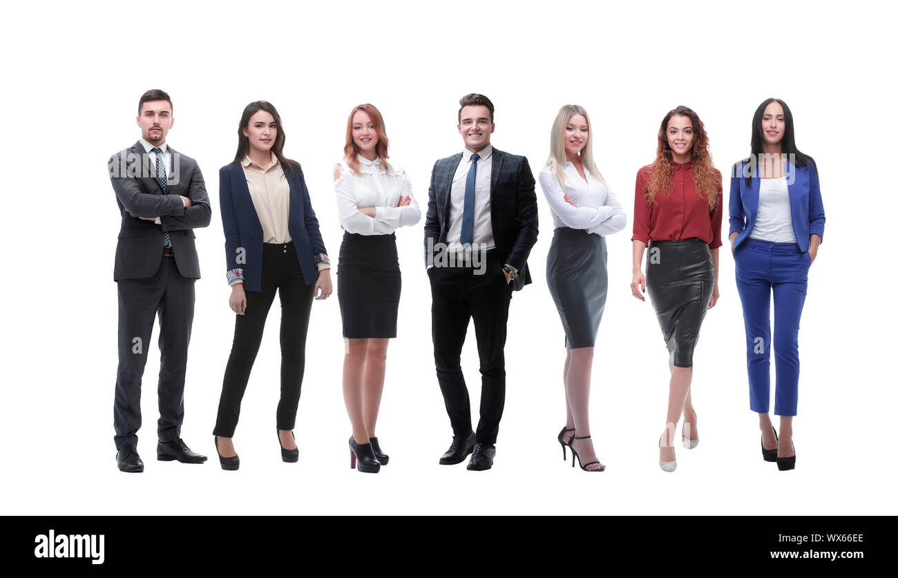 group of young entrepreneurs standing in a row Stock Photo - Alamy