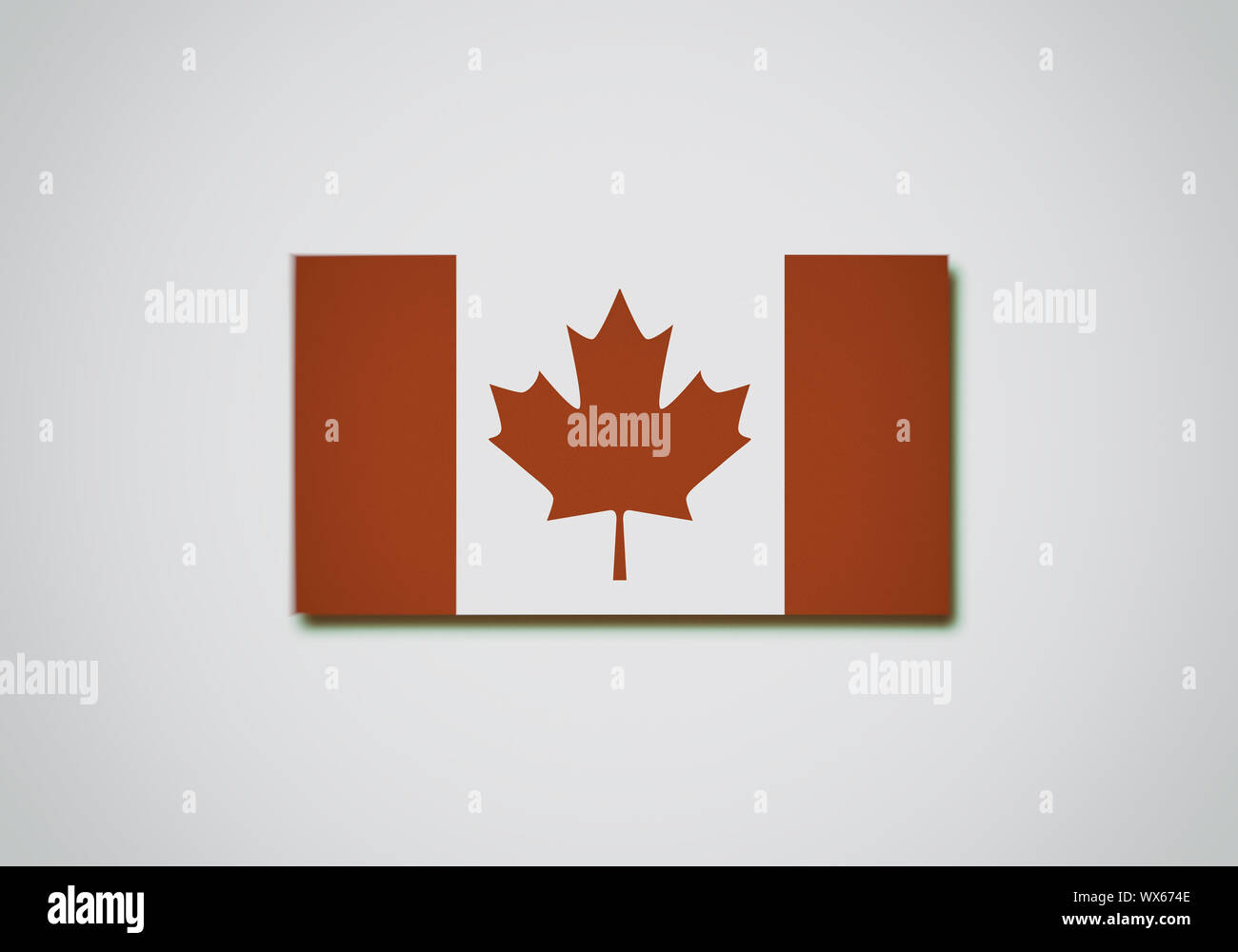 Flag of Canada on a white background Stock Photo - Alamy