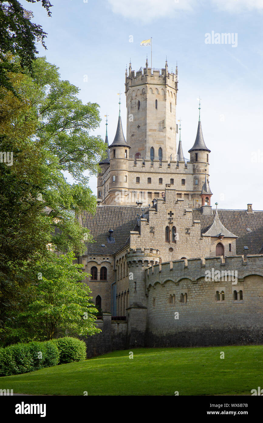 Exterior of Marienburg castle near Hanover, Germany Stock Photo