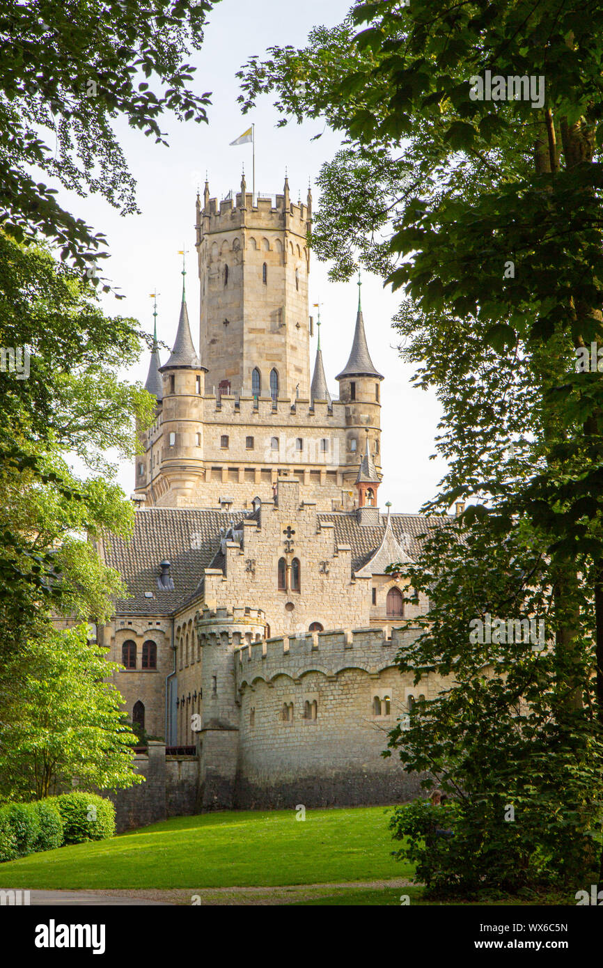 Exterior of Marienburg castle near Hanover, Germany Stock Photo